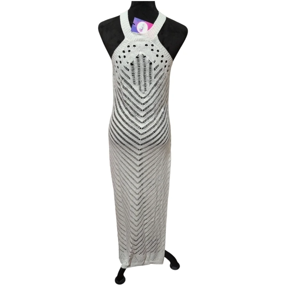 Herringbone Crochet Maxi Beach Resort Swim Cover